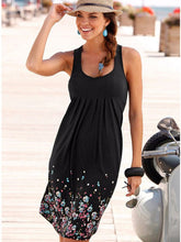 Vestido suelto estampado sin mangas